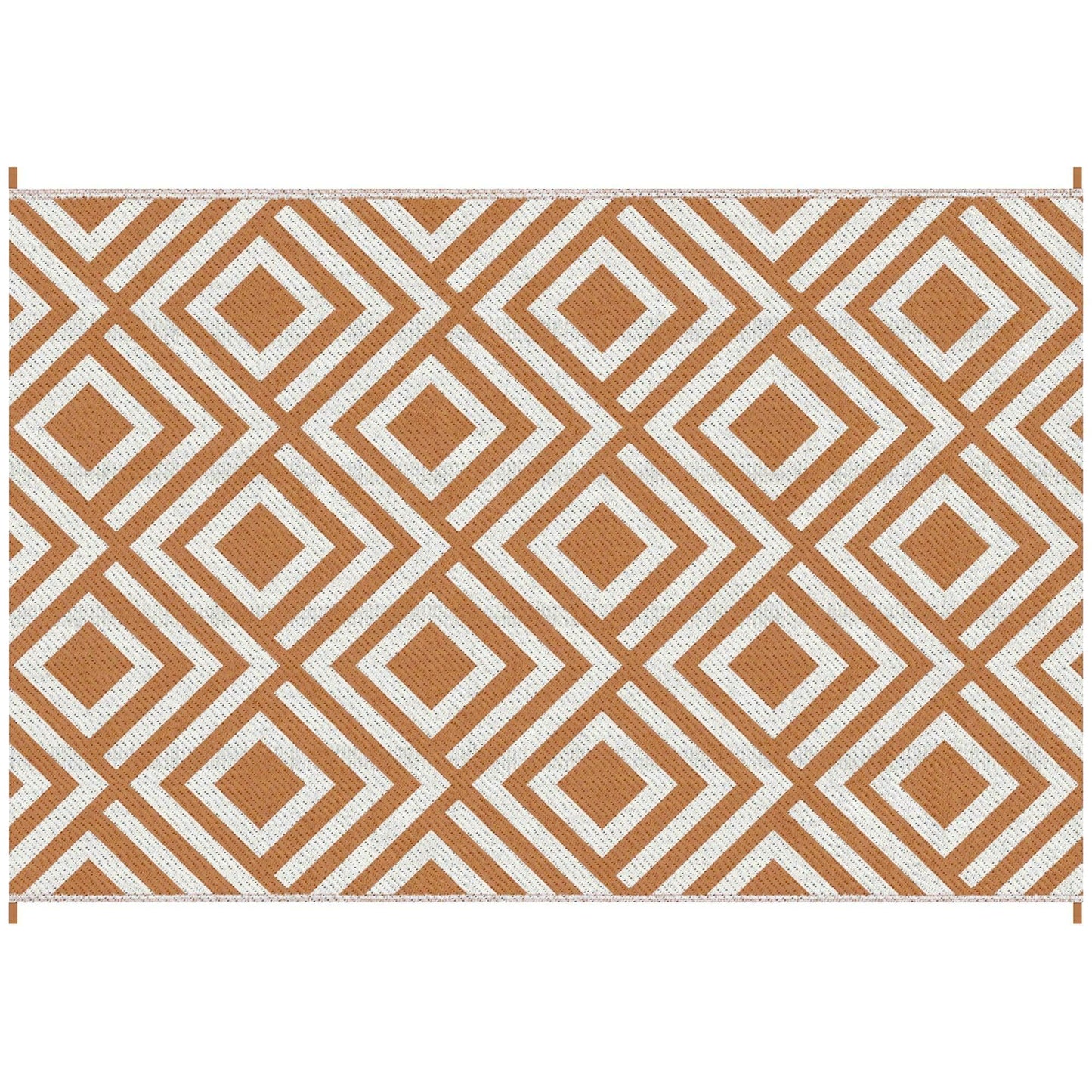 Outsunny Reversible Outdoor Rug - Waterproof Straw Mat - ALL4U RETAILER LTD