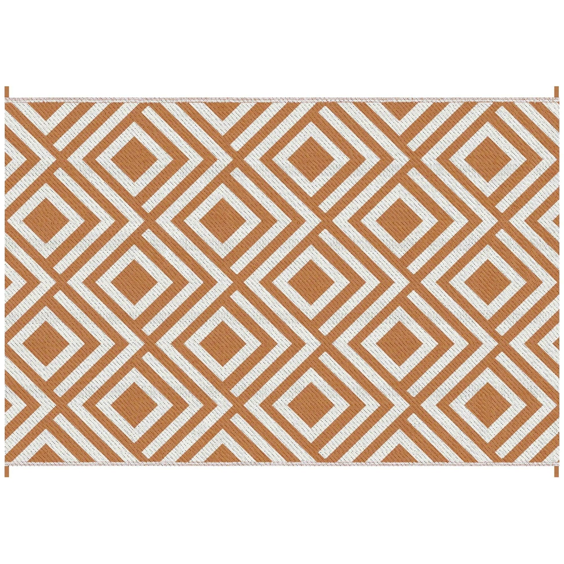 Outsunny Reversible Outdoor Rug - Waterproof Straw Mat - ALL4U RETAILER LTD