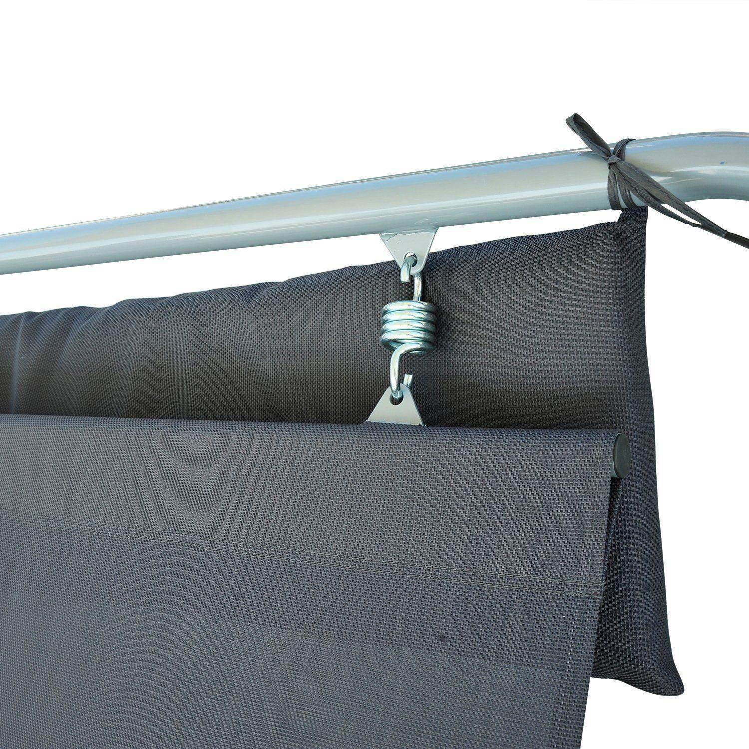 Outsunny Single Rocking Bed Hammock in Grey - ALL4U RETAILER LTD