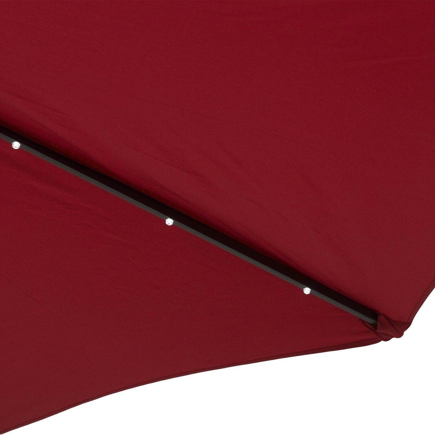 Outsunny Solar LED Umbrella - Wine Red - ALL4U RETAILER LTD