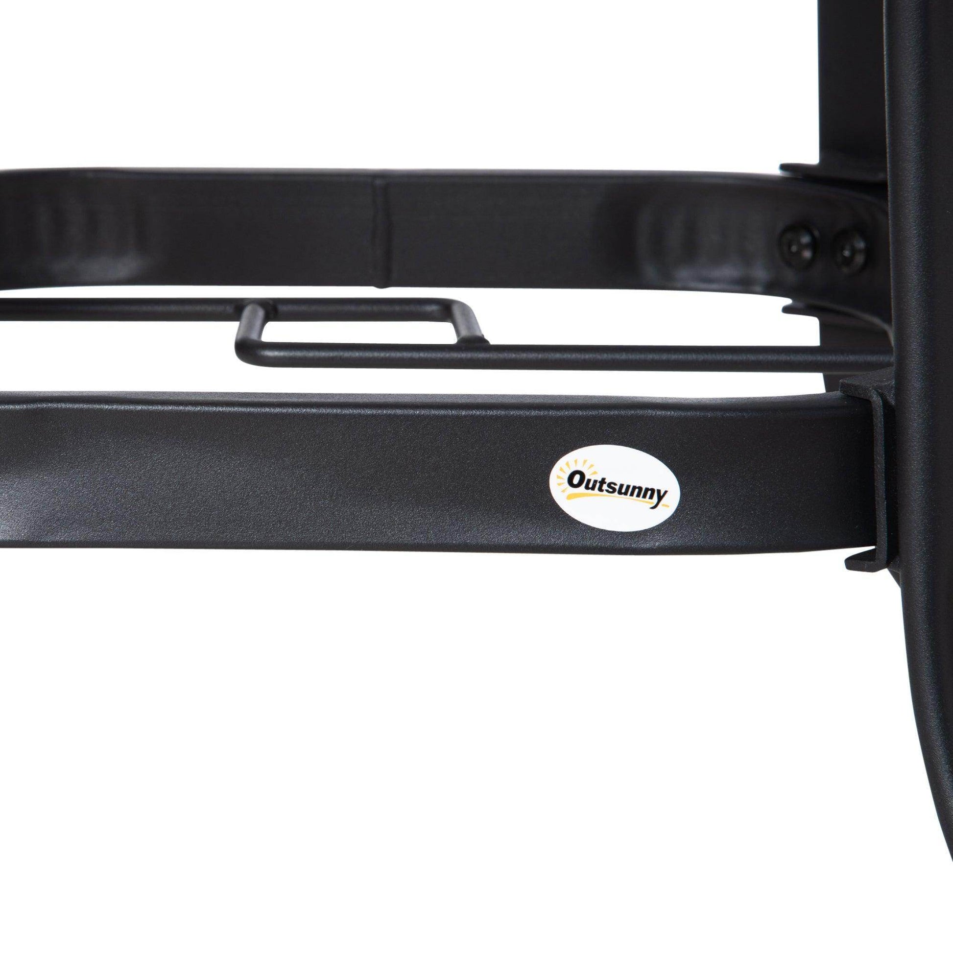 Outsunny Steel Frame Round Garden Table - 106cm Diameter - ALL4U RETAILER LTD