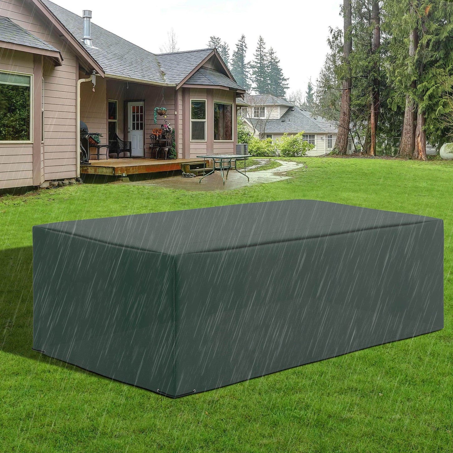 Outsunny Waterproof Patio Set Cover - Green - ALL4U RETAILER LTD