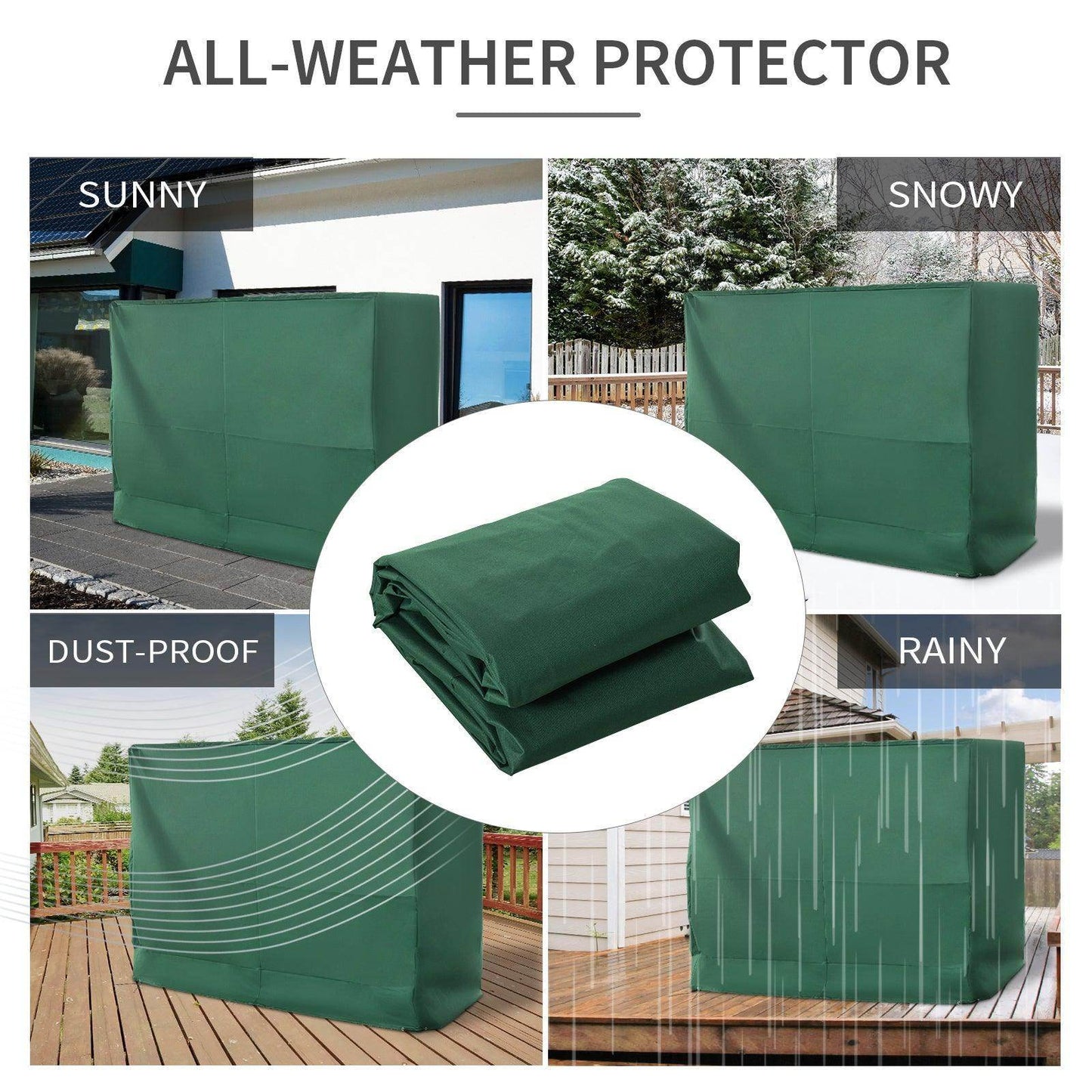 Outsunny Waterproof Swing Chair Cover - Green - ALL4U RETAILER LTD