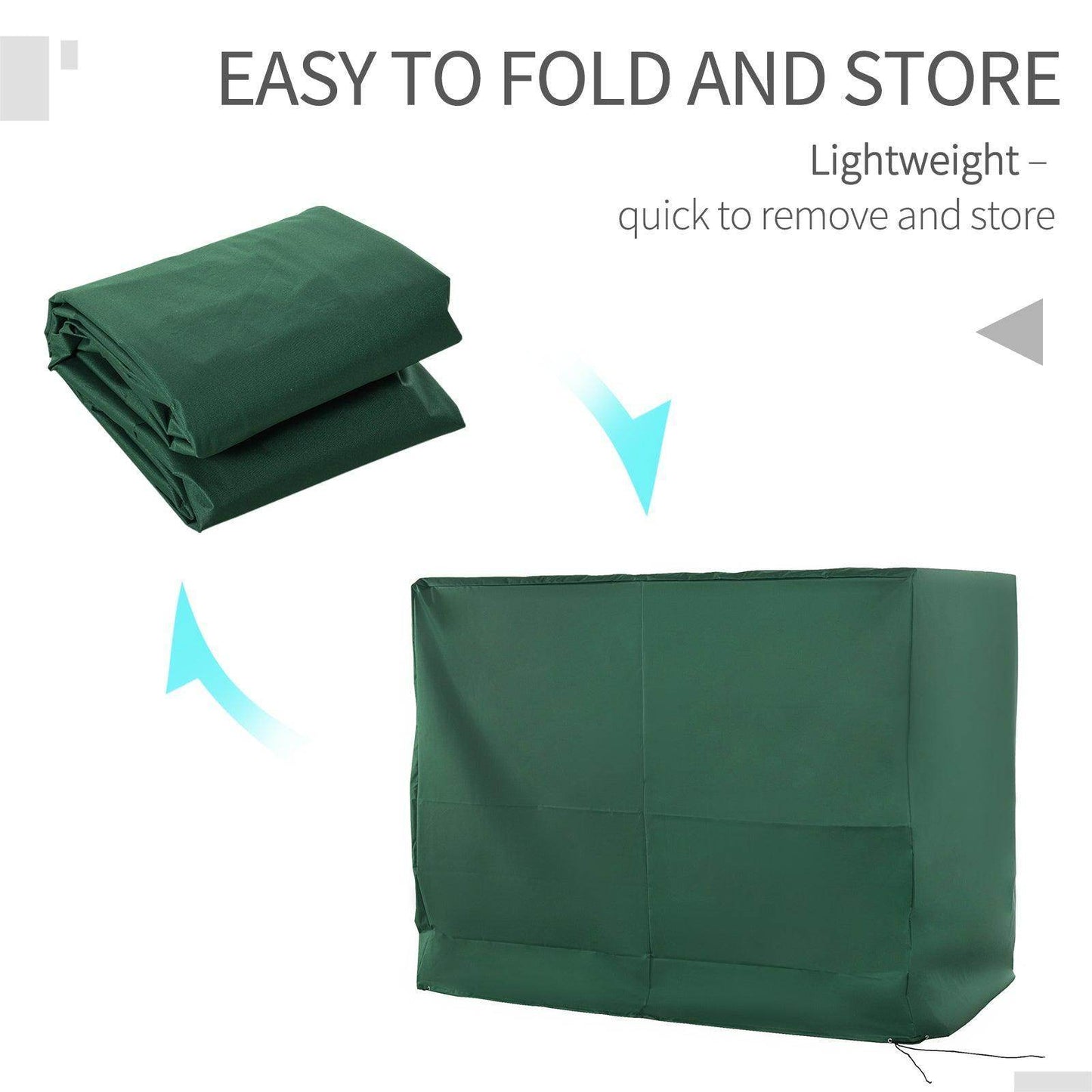 Outsunny Waterproof Swing Chair Cover - Green - ALL4U RETAILER LTD
