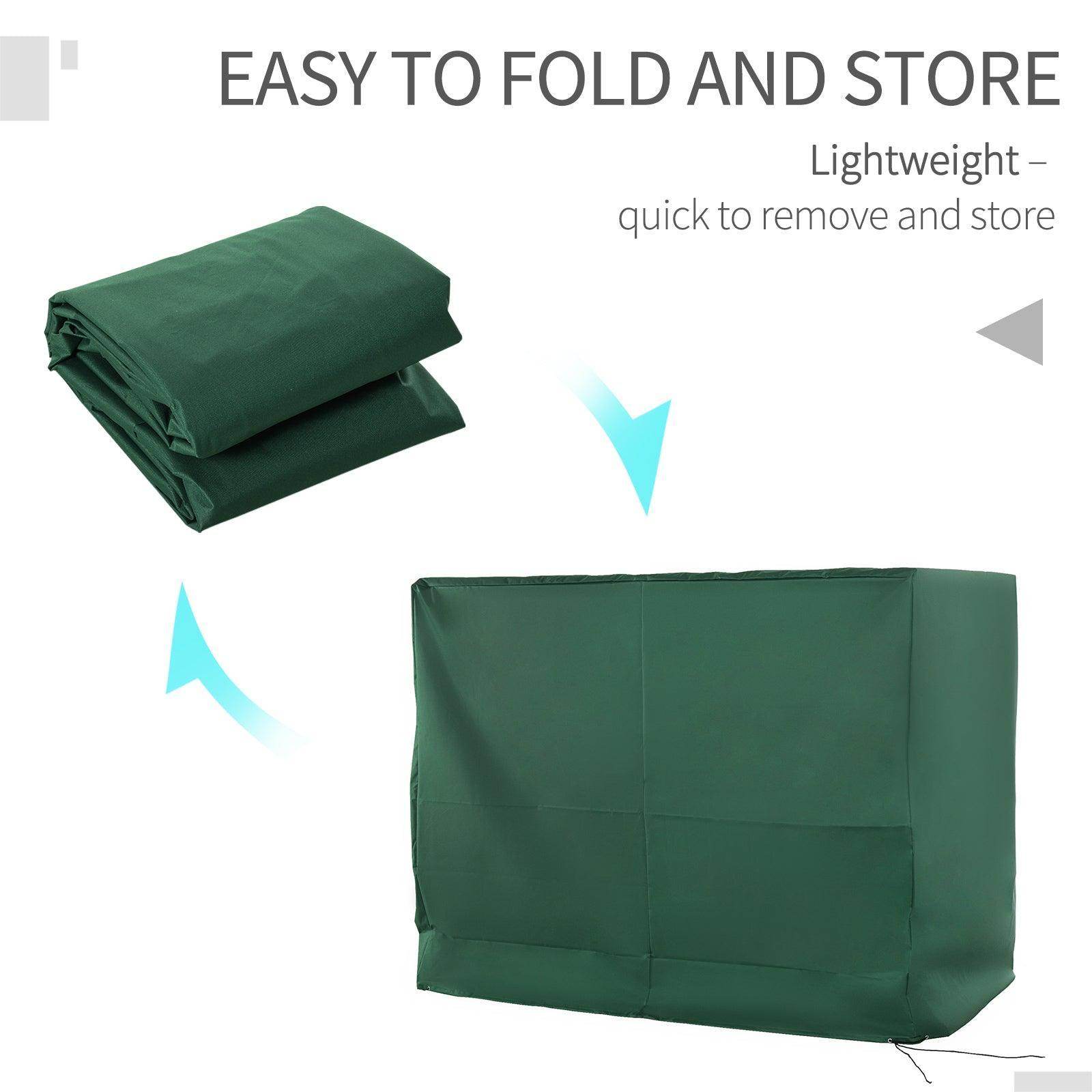 Outsunny Waterproof Swing Chair Cover - Green - ALL4U RETAILER LTD