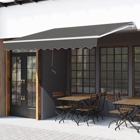 Outsunny Window Awning Canopy - 3x2m Grey - ALL4U RETAILER LTD