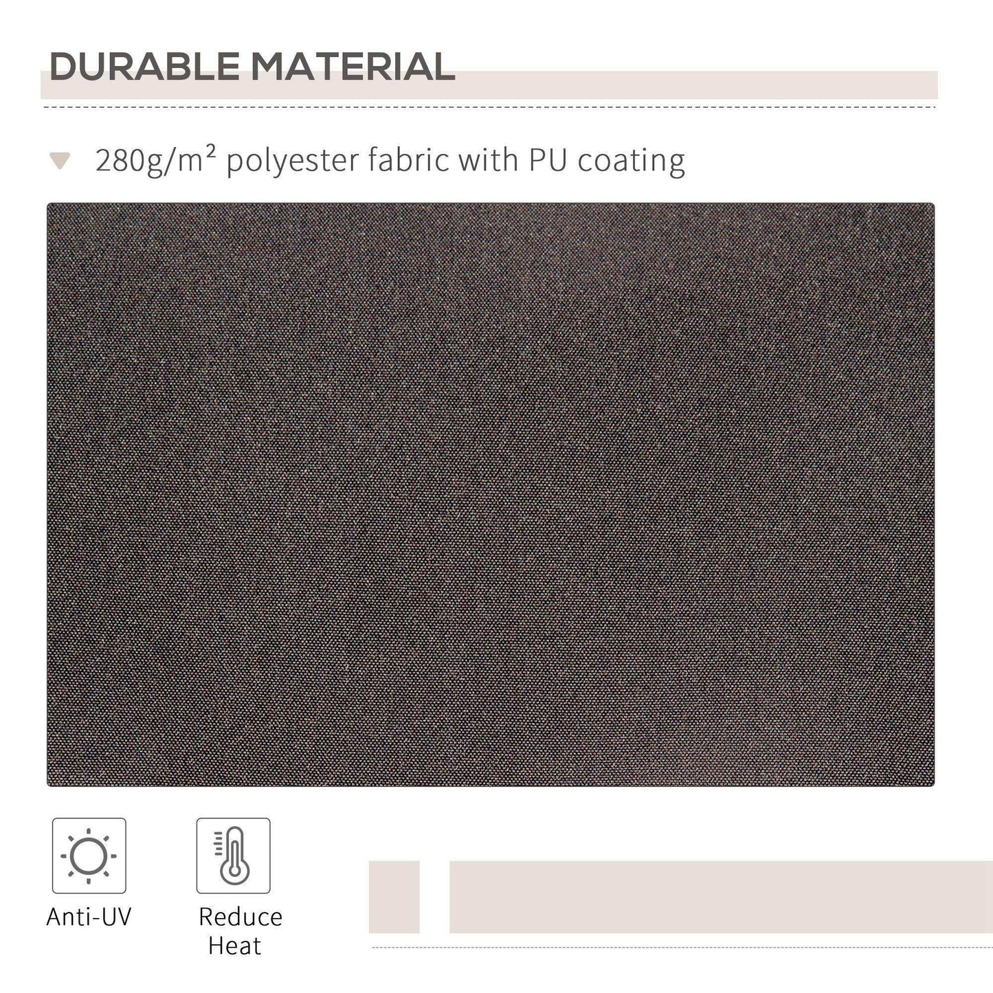 Outsunny Window Awning Canopy - 3x2m Grey - ALL4U RETAILER LTD