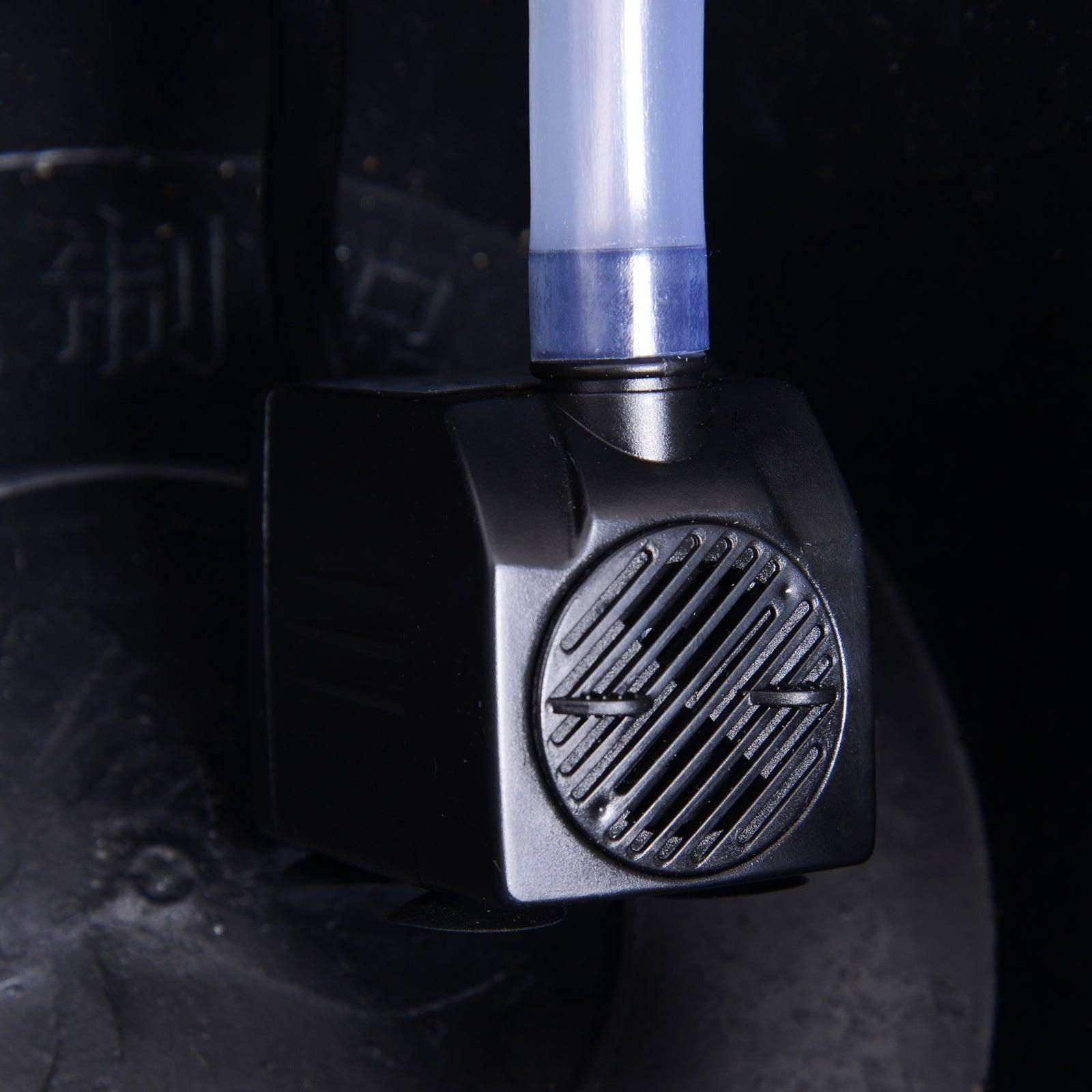 Outsunny Wood Barrel Patio Water Fountain with Flower Planter - ALL4U RETAILER LTD