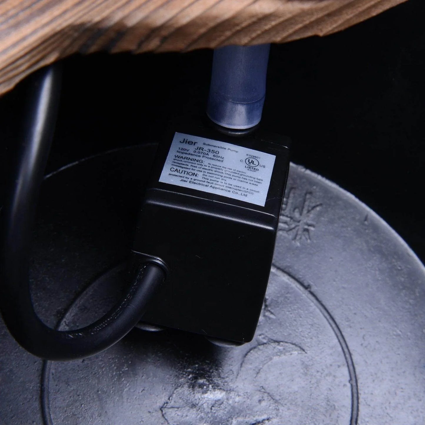 Outsunny Wood Barrel Water Pump Fountain - ALL4U RETAILER LTD