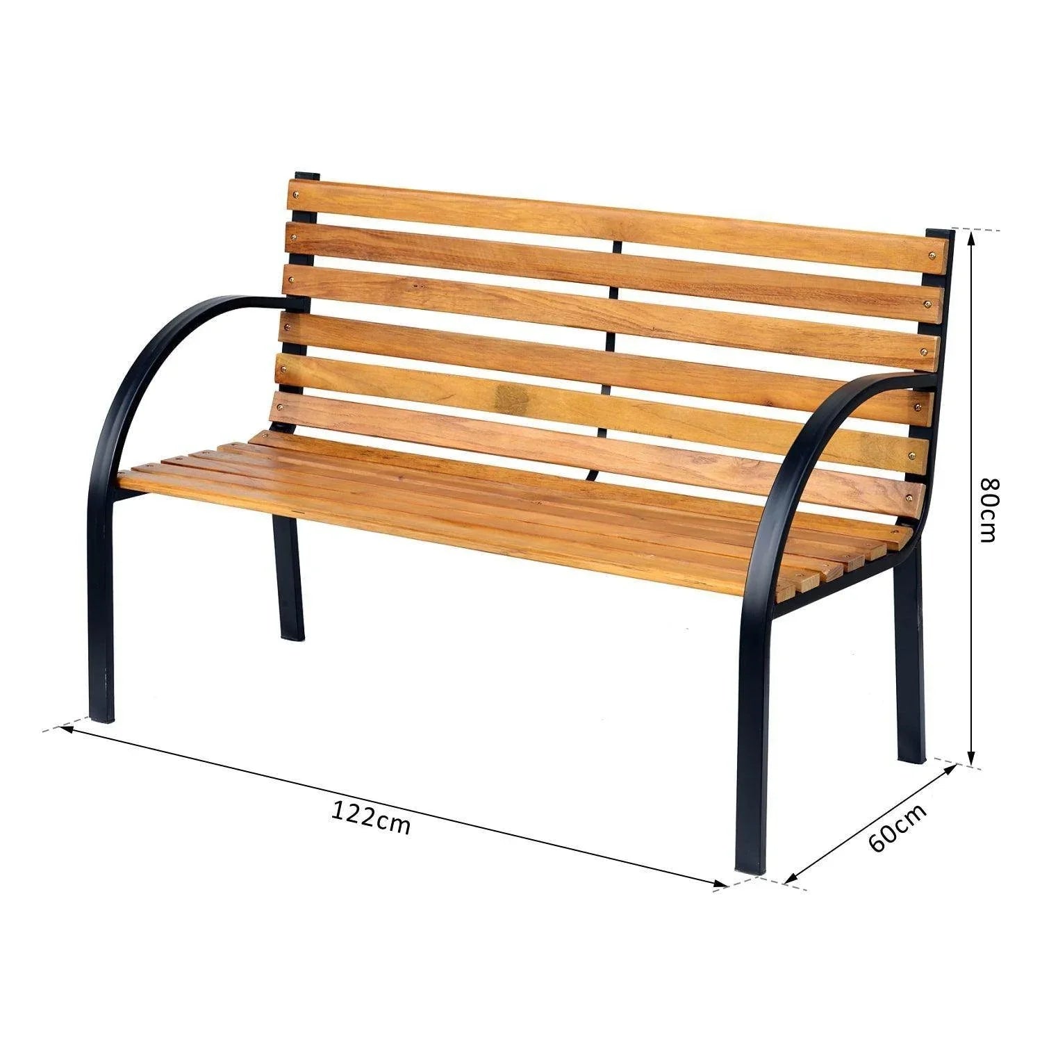 Outsunny Wooden Garden Bench Outdoor Patio Furniture - ALL4U RETAILER LTD