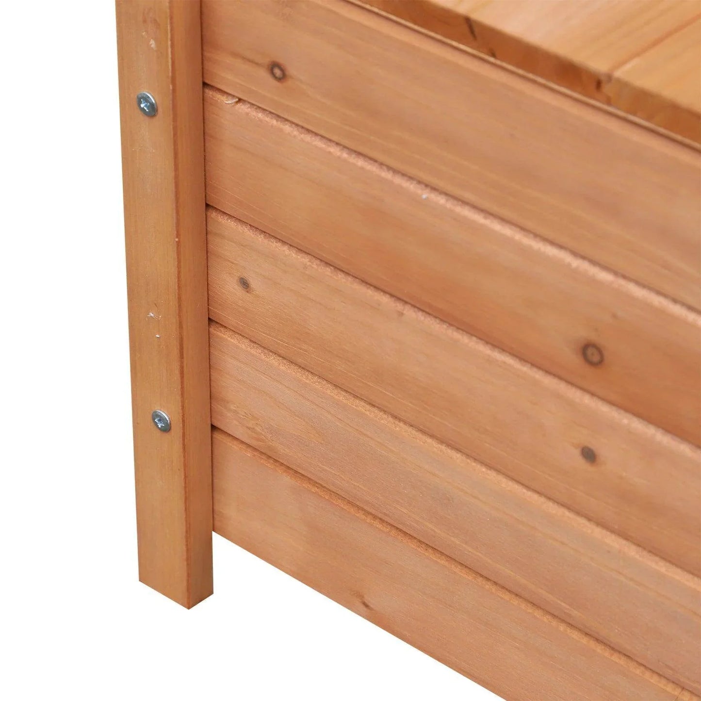 Outsunny Wooden Garden Storage Bench - Weatherproof Outdoor Patio Box - ALL4U RETAILER LTD