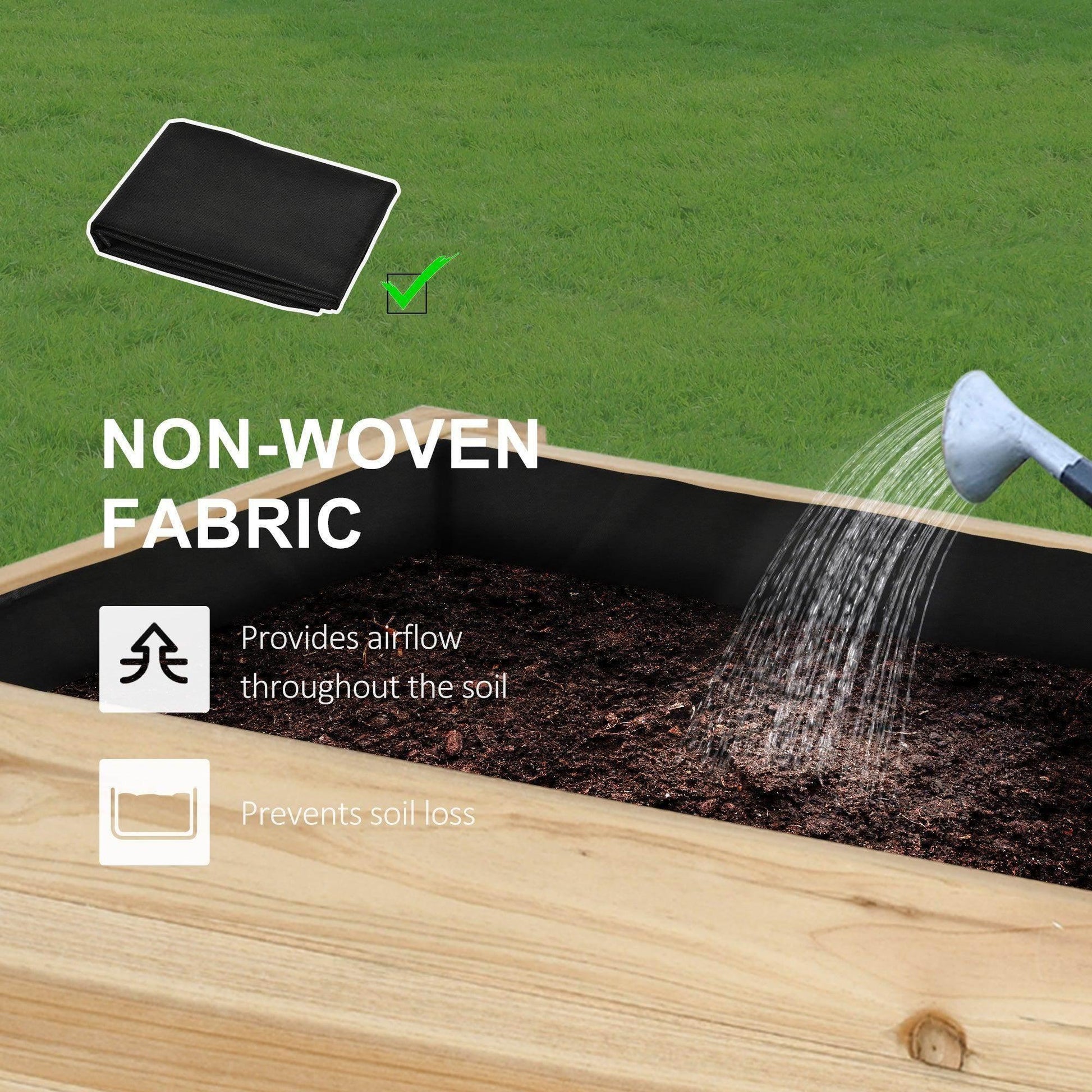 Outsunny Wooden Planter Stand for Outdoor Gardening - Tall - ALL4U RETAILER LTD