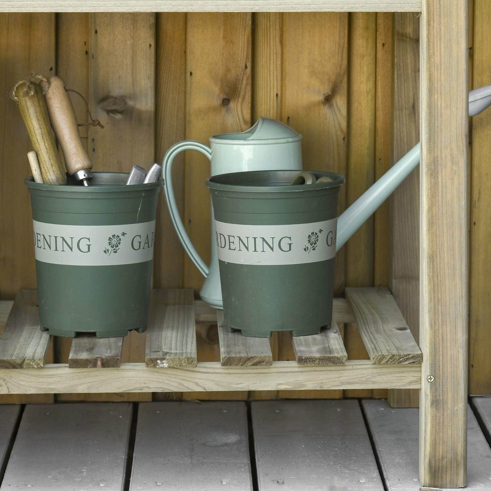 Outsunny Wooden Raised Garden Bed with Legs and Storage Shelf - ALL4U RETAILER LTD