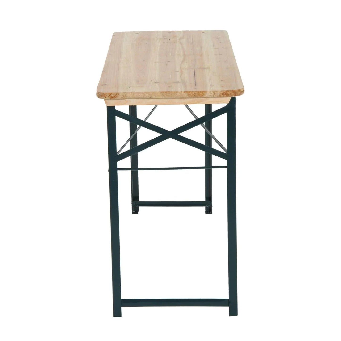 Outsunny Wooden Table Bench Set - 3-Piece Outdoor Furniture - ALL4U RETAILER LTD