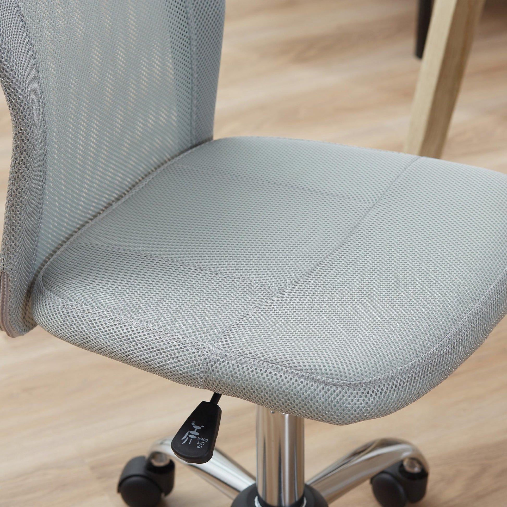 Vinsetto Ergonomic Armless Mesh Office Chair - Grey - ALL4U RETAILER LTD