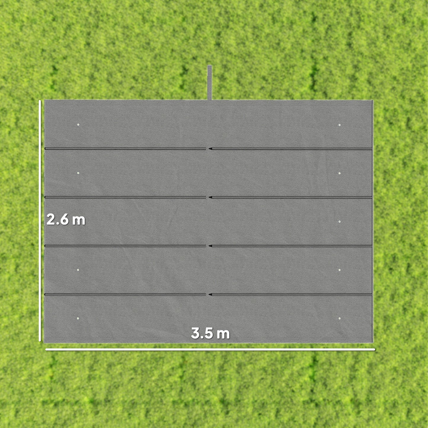 Outsunny Light Grey Replacement Canopy For 4 x 3 M Pergola Roof Top Only 3.5 x 2.6 M Polyester Weather Resistant Fabric