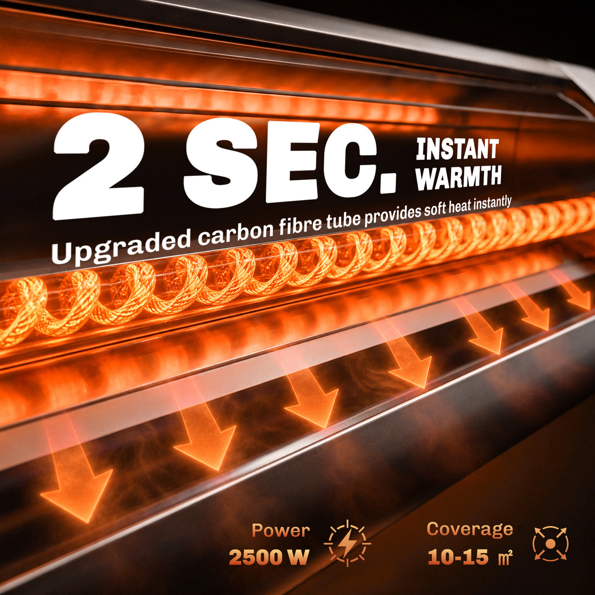 Outsunny 2500W Electric Infrared Patio Heater With Remote Black
