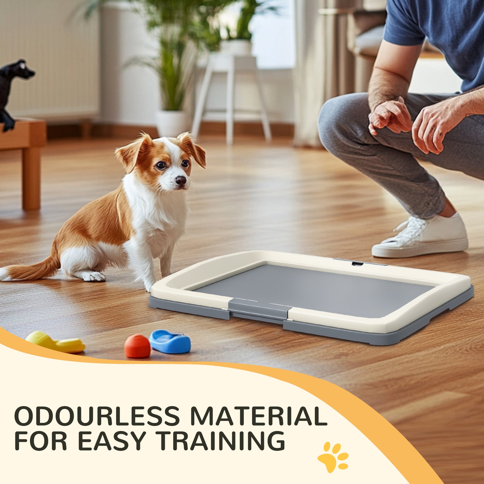 PawHut Portable Dog Litter Tray for Easy Potty Training, 63 x 49 x 6cm - ALL4U RETAILER LTD