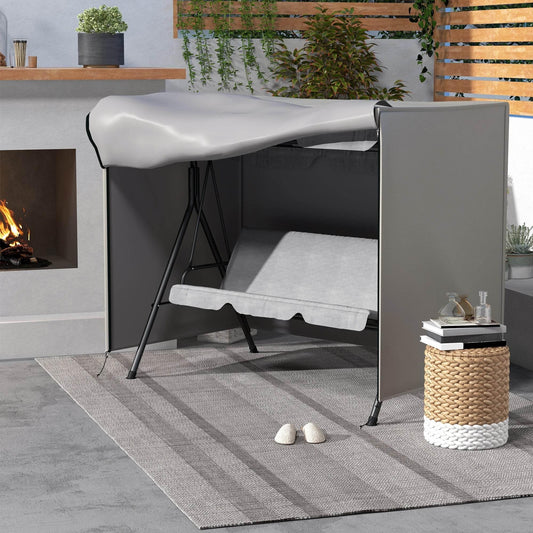 Outdoor Swing Chair Protective Cover - 205 x 124cm Grey Oxford Fabric - ALL4U RETAILER LTD