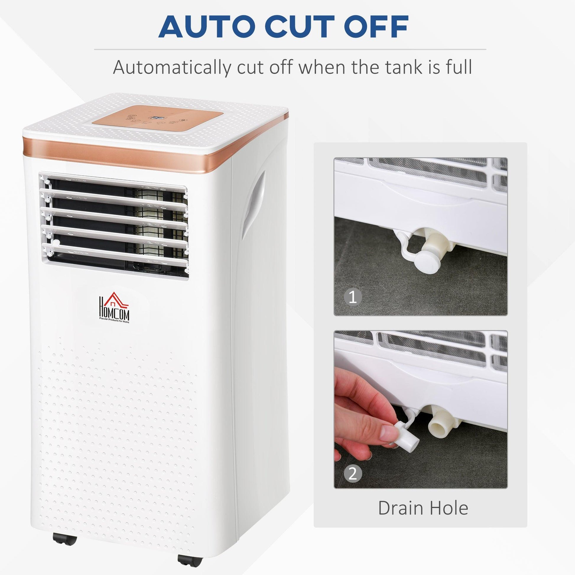 HOMCOM 7000 BTU Portable Air Conditioner with Remote - ALL4U RETAILER LTD