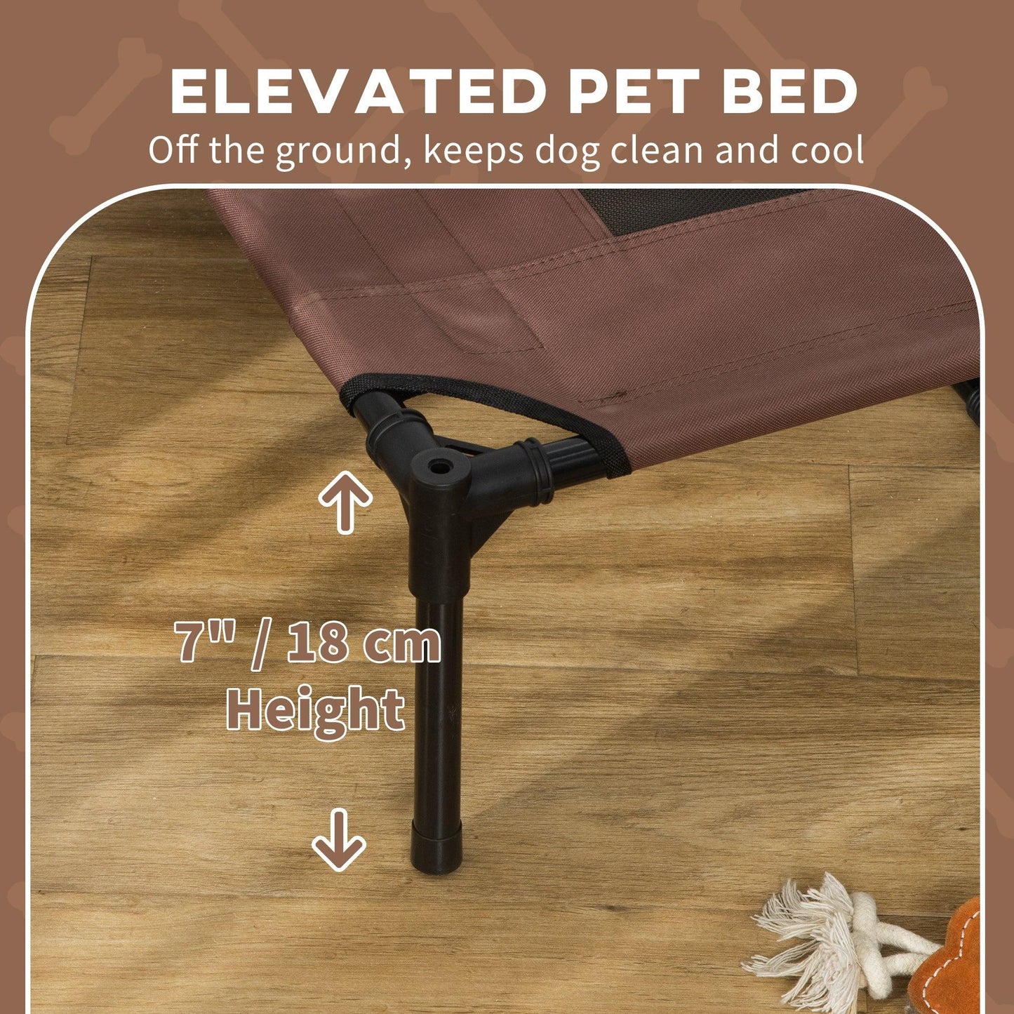 PawHut Waterproof Elevated Dog Bed with Canopy, XXL Size - 122x92x108cm - ALL4U RETAILER LTD