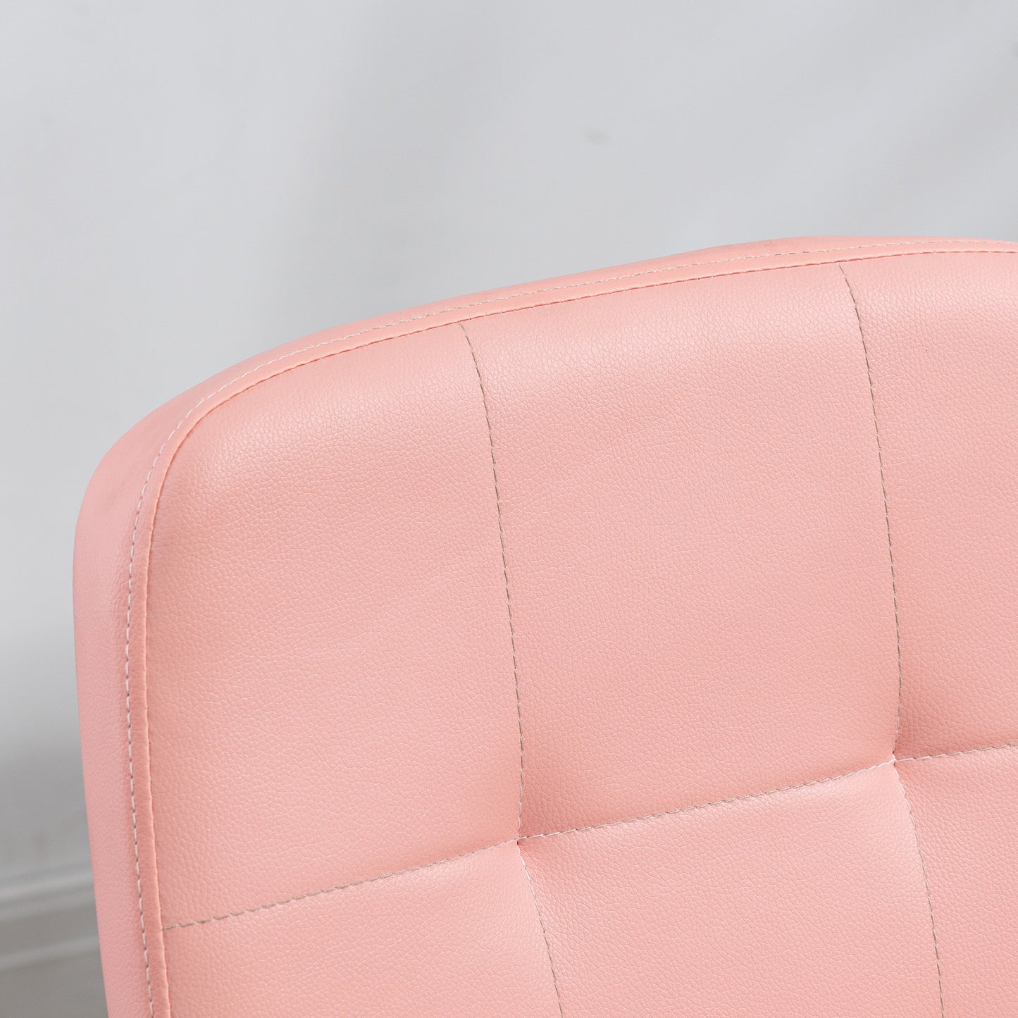 Vinsetto Pink Armless Faux Leather Office Chair with Adjustable Height - ALL4U RETAILER LTD