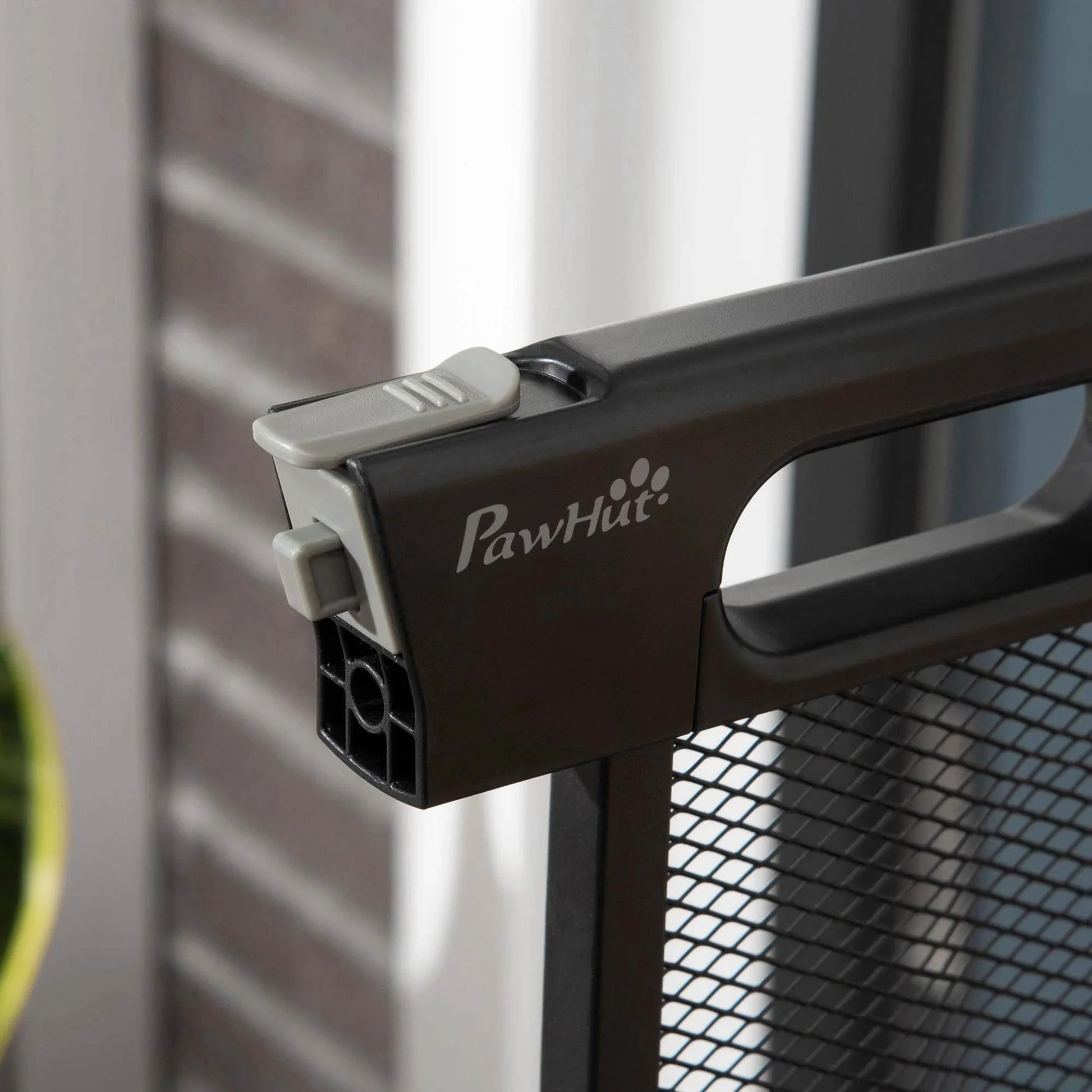 PawHut Auto Close Pet Gate - Black - ALL4U RETAILER LTD