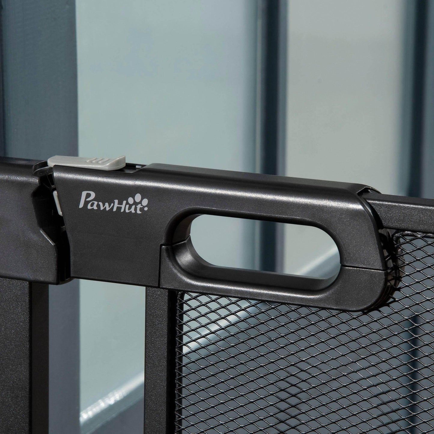 PawHut Auto Close Pet Gate - Black - ALL4U RETAILER LTD