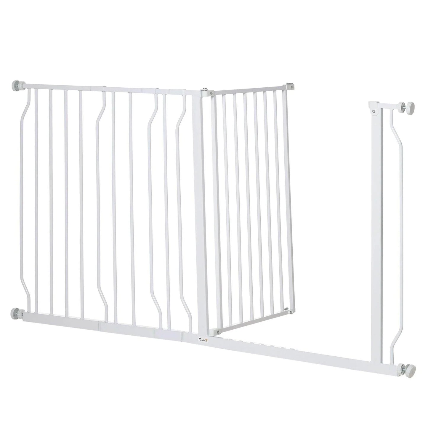 PawHut Dog Gate Extra Wide for Stairways - 76H x 75-145W cm - ALL4U RETAILER LTD