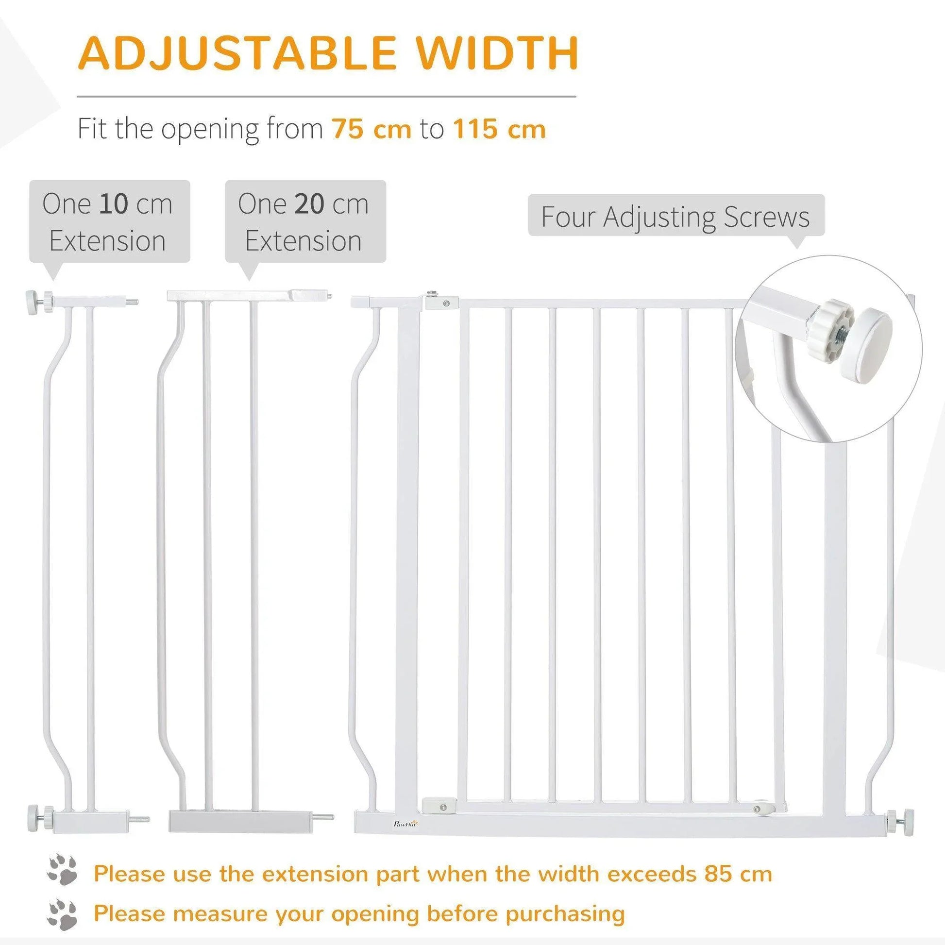 PawHut Easy Access Dog Gate - ALL4U RETAILER LTD