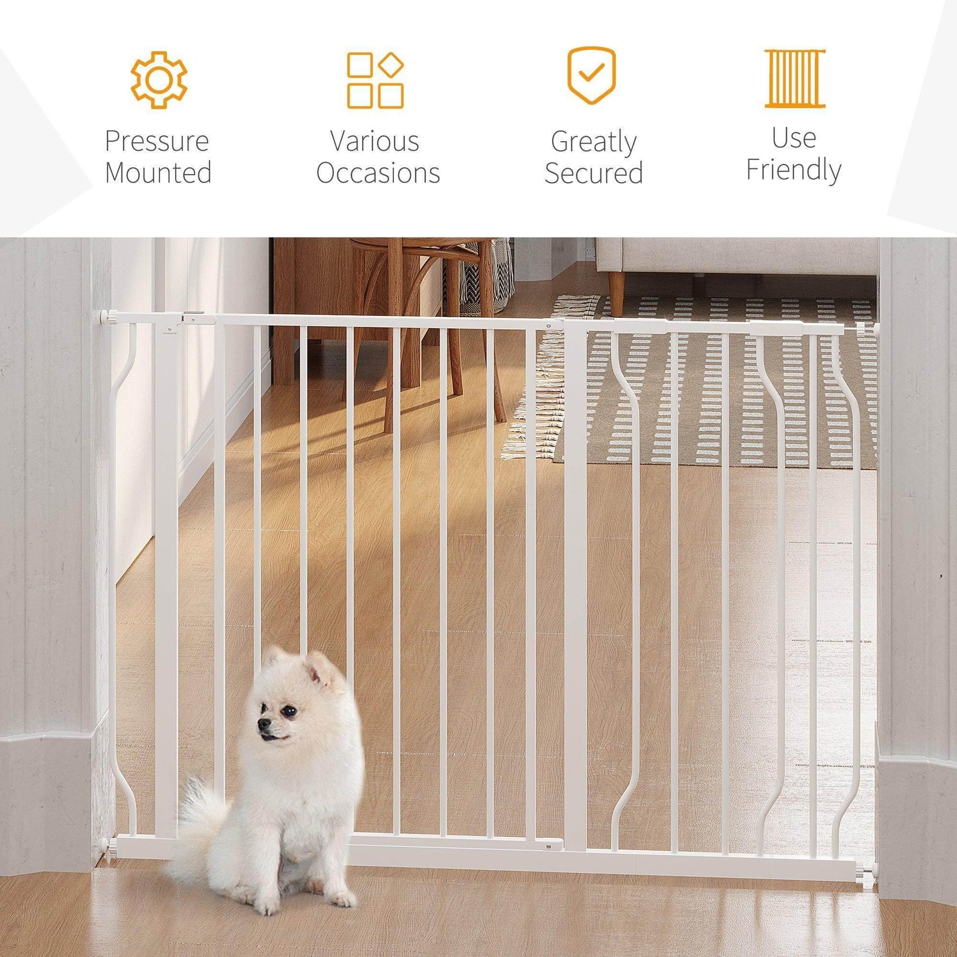 PawHut Easy Access Dog Gate - ALL4U RETAILER LTD