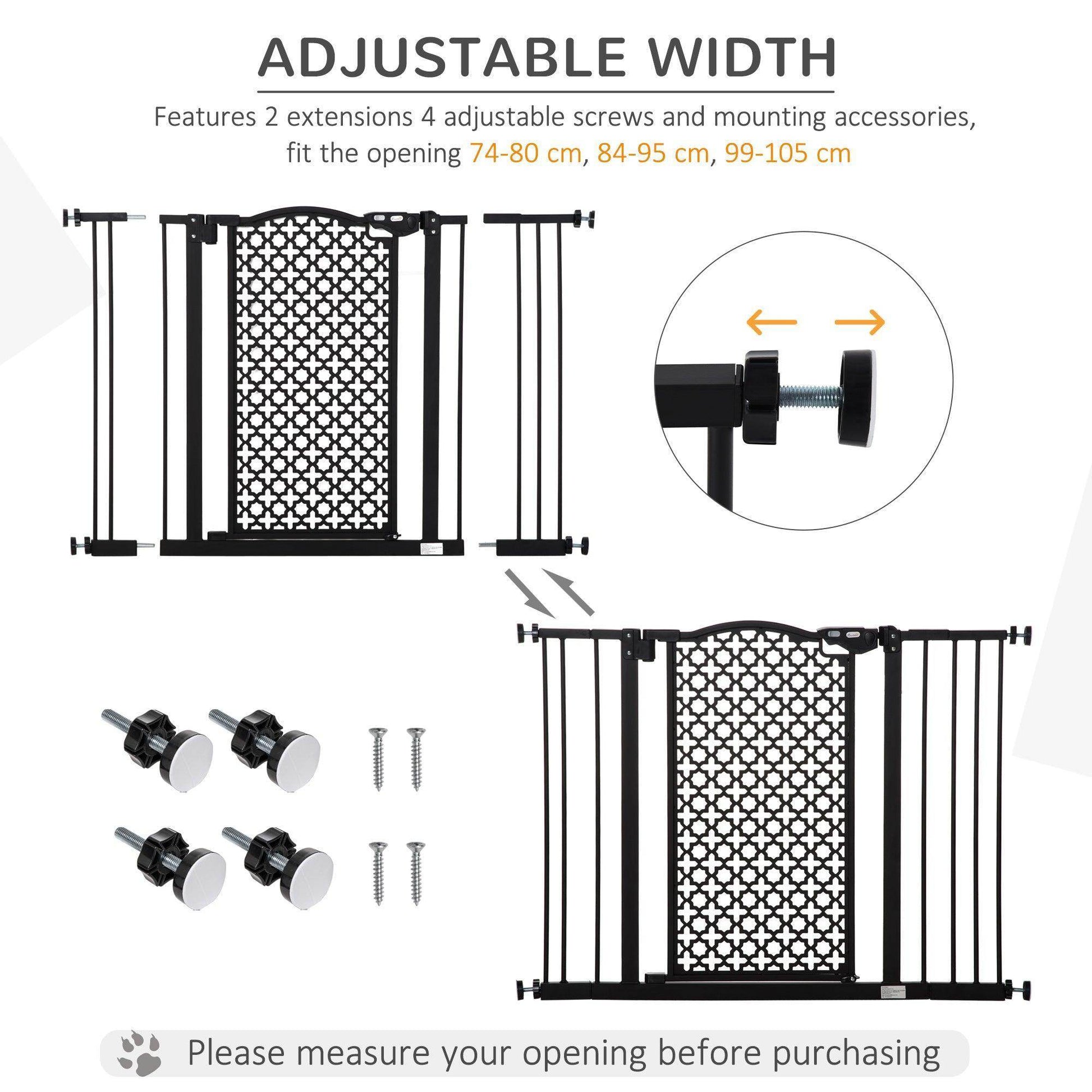 PawHut Pet Gate - Auto Close Safety Barrier - ALL4U RETAILER LTD