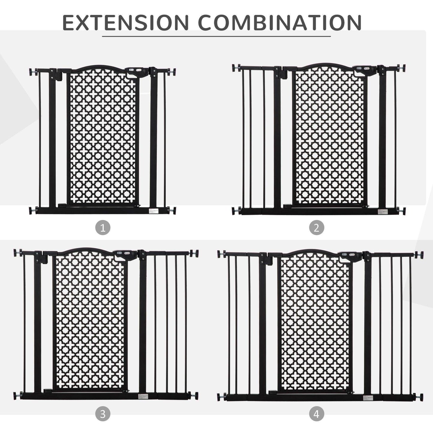 PawHut Pet Gate - Auto Close Safety Barrier - ALL4U RETAILER LTD