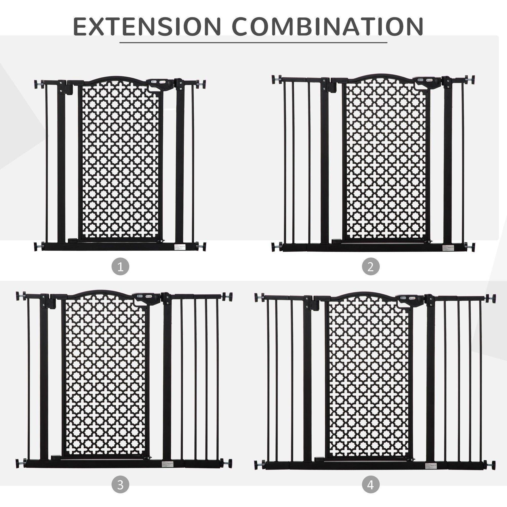 PawHut Pet Gate - Auto Close Safety Barrier - ALL4U RETAILER LTD
