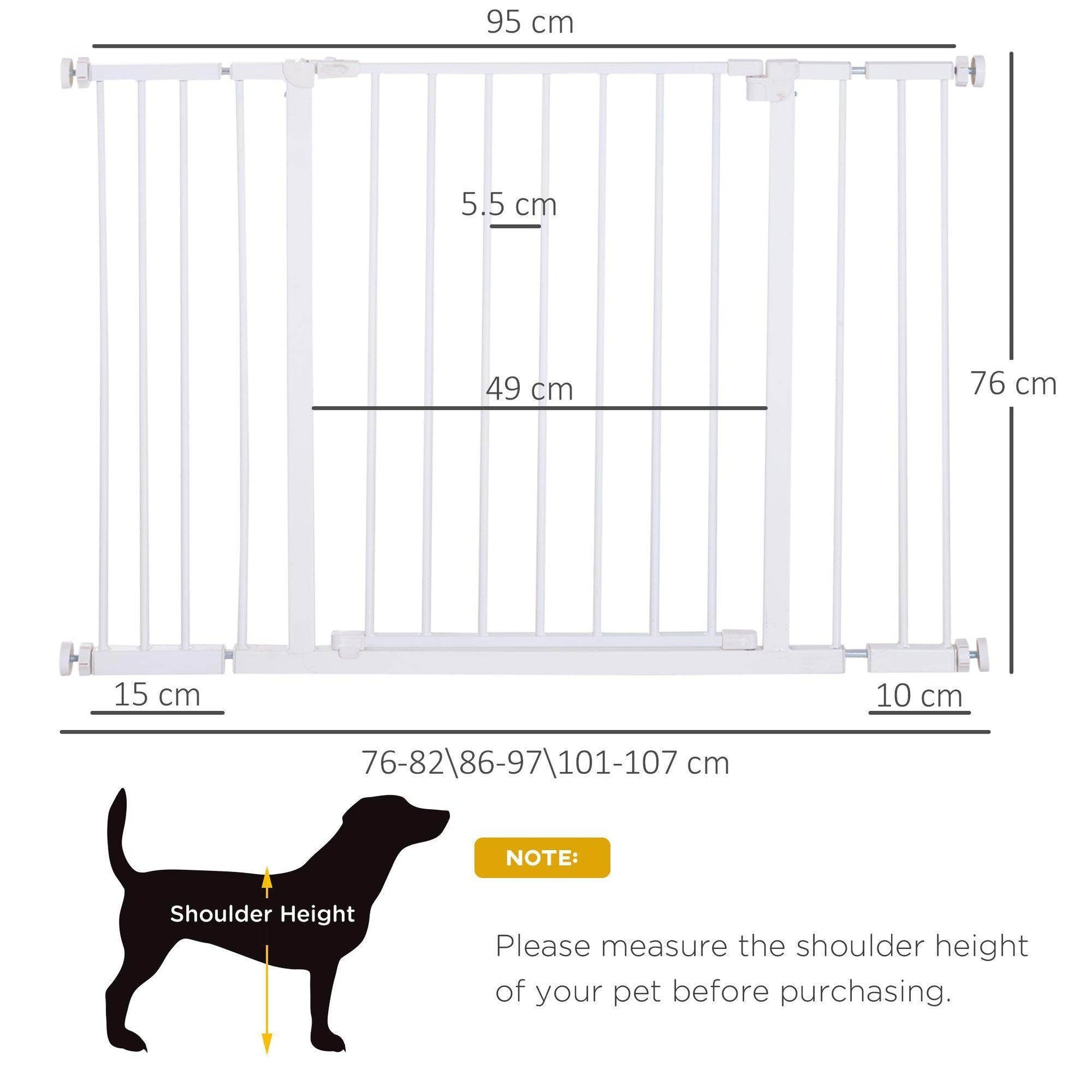 PawHut Pet Safety Gate - Adjustable - ALL4U RETAILER LTD
