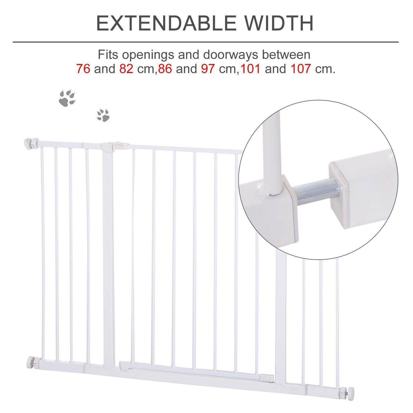 PawHut Pet Safety Gate - Adjustable - ALL4U RETAILER LTD