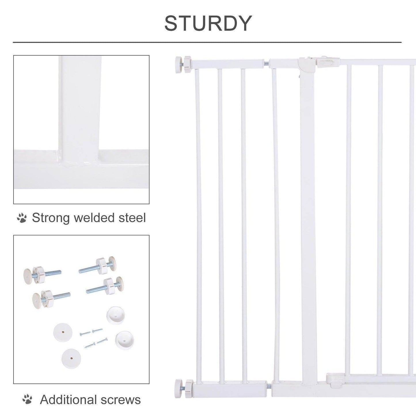 PawHut Pet Safety Gate - Adjustable - ALL4U RETAILER LTD
