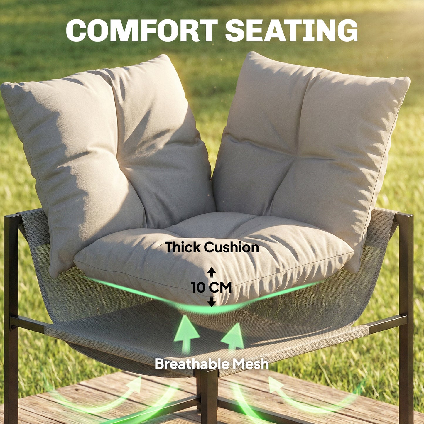 Outsunny 4 Piece Garden Furniture Set With Thick Cushions And Coffee Table For Patio Porch Balcony Deck Grey