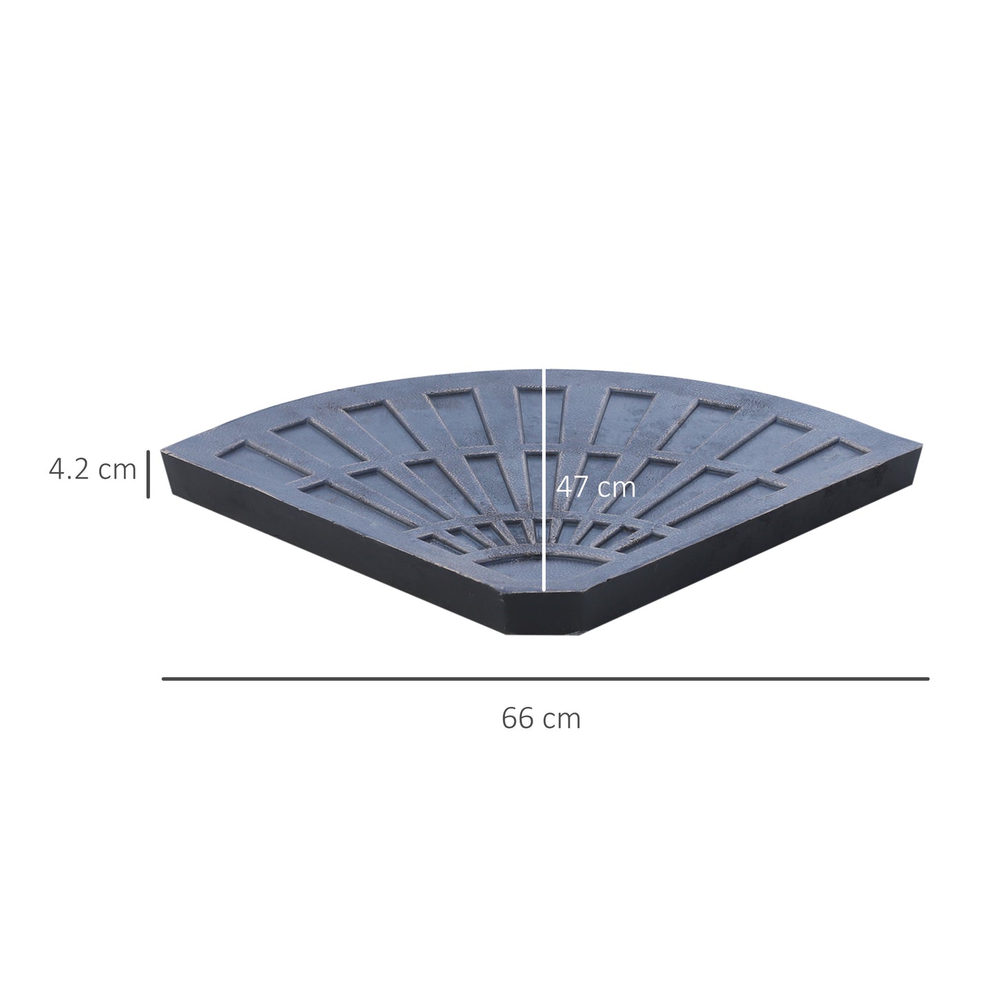 Outsunny 2 Piece Parasol Base Set 28kg Resin Umbrella Stand Weights For Cantilever Parasol Bronze