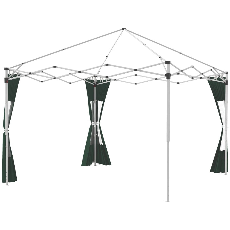 Outsunny Gazebo Side Panels - 2 Pack Replacement Sides for 3x3m or 3x6m Pop-Up Gazebo with Doors and Windows - Green - ALL4U RETAILER LTD