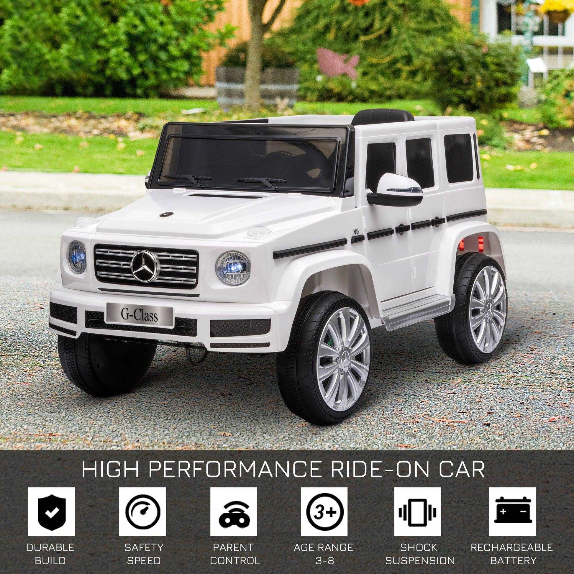 HOMCOM 12V Battery-powered Kids Electric Ride On Car Mercedes Benz G500 - ALL4U RETAILER LTD