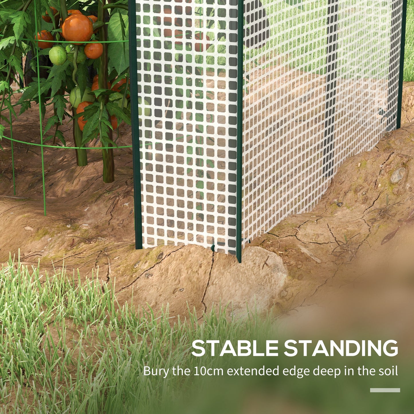 Outsunny Green House Mini Greenhouse With Two Roll Up Doors Vent Holes And Reinforced Cover 100 X 80 X 150cm