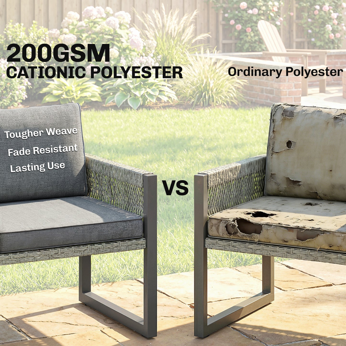 Outsunny 6 Seater Rattan Garden Furniture Corner Set With 3 Loveseats And Table Patio Grey