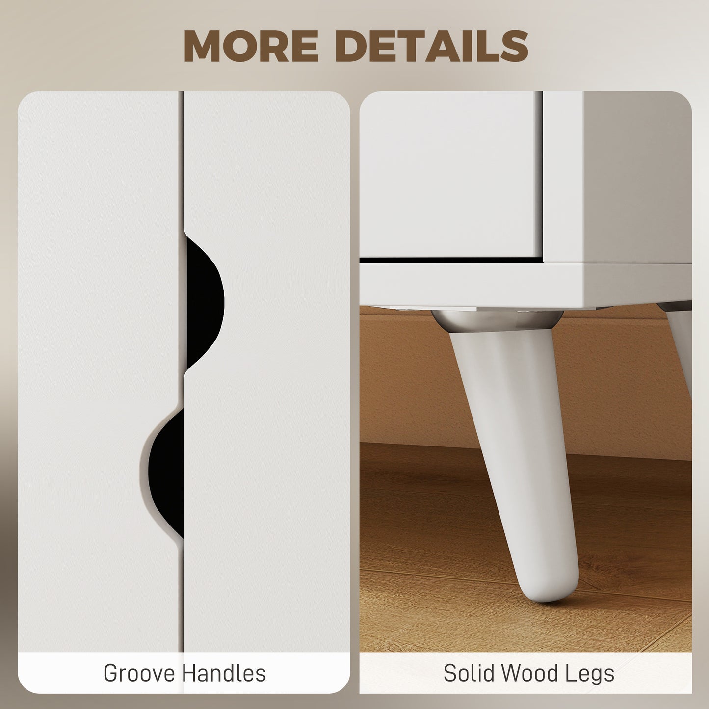 HOMCOM White 2 Door Wardrobe With 2 Drawers Hanging Rail And Shelves Wooden Feet