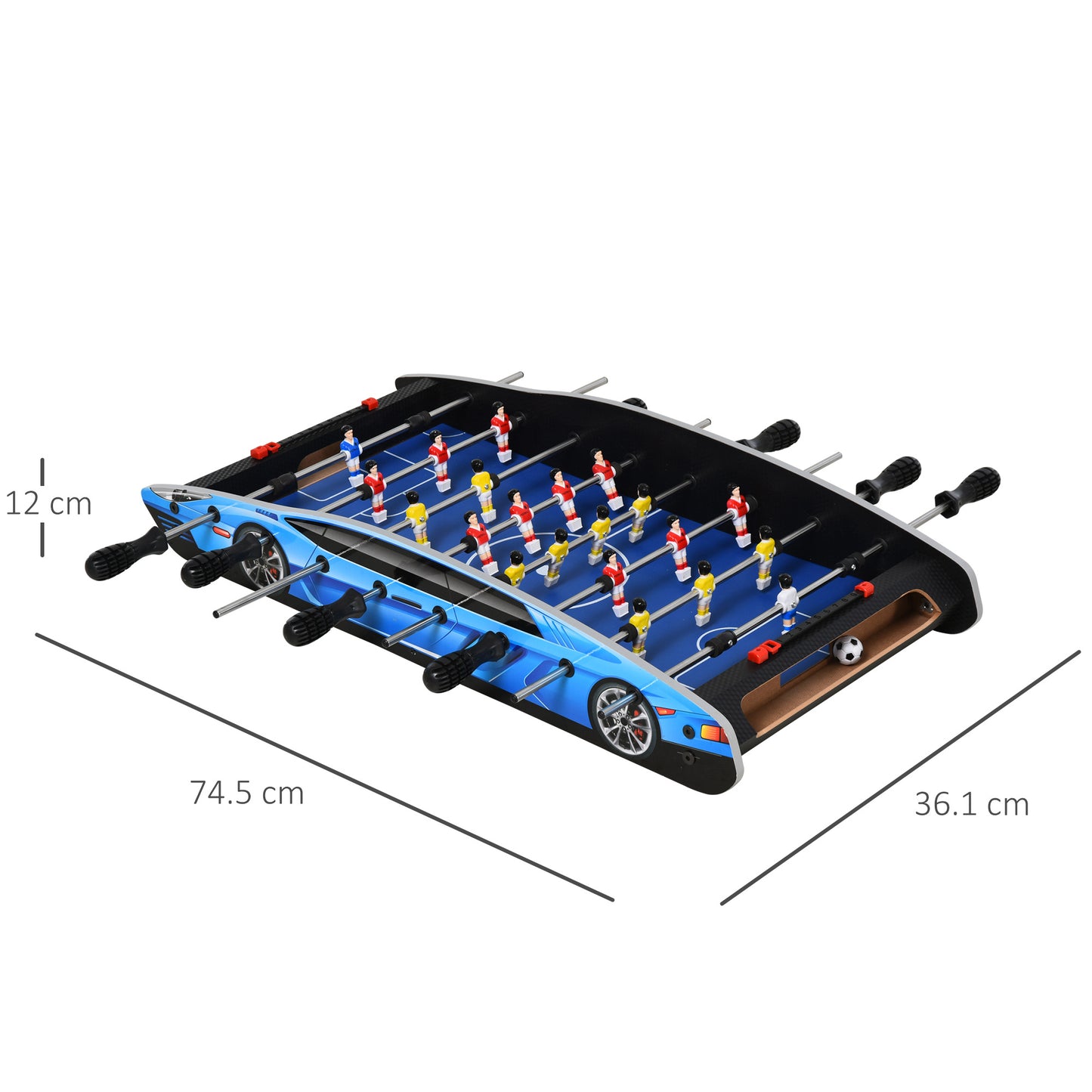 HOMCOM Compact 2ft Foosball Table for Family Fun and Game Room Entertainment - ALL4U RETAILER LTD