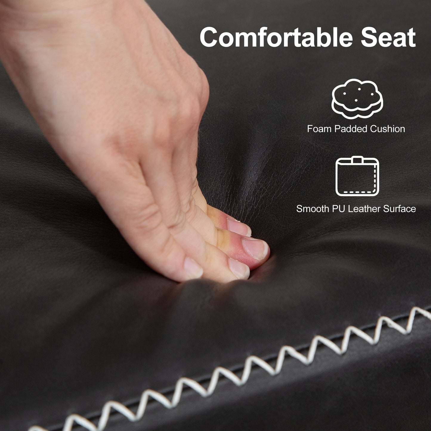 HOMCOM PU Leather Shoe Storage Bench With Cushioned 7 Cm Seat Charcoal Grey Holds Up To 120 Kg