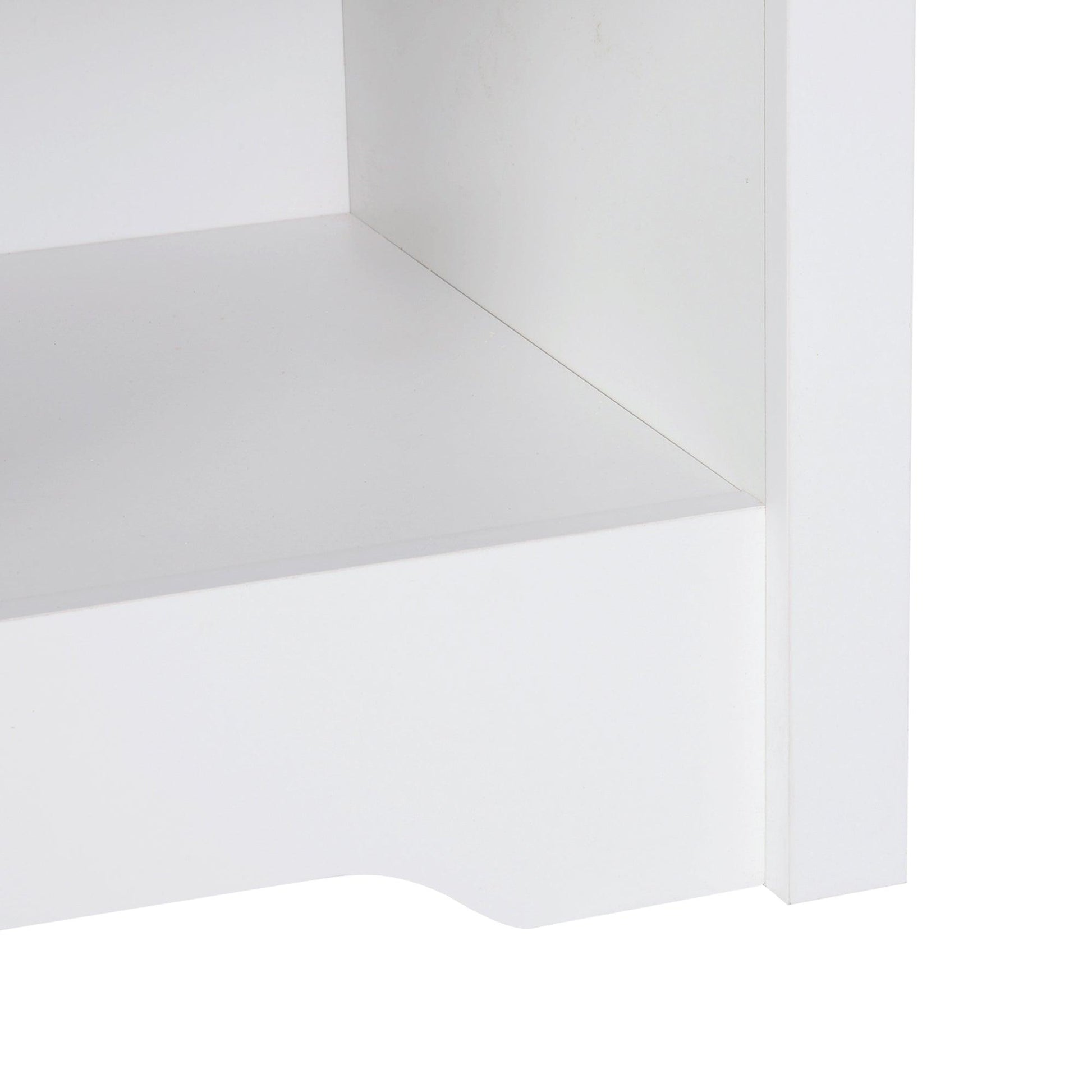 HOMCOM Set of 2 White Bedside Tables with Drawer Shelf, Modern Nightstand for Bedroom or Living Room - ALL4U RETAILER LTD
