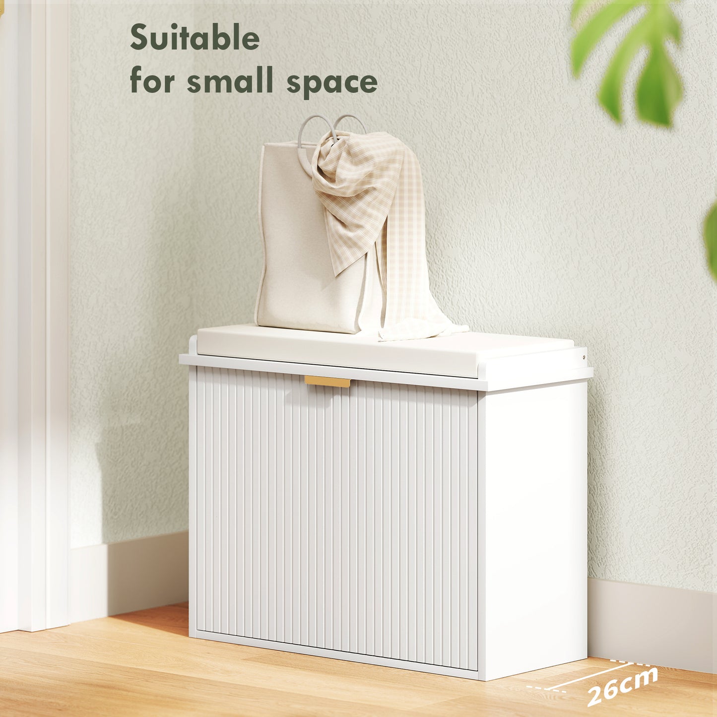 HOMCOM Elegant Six Shoe Bench With Top Seat And 120 Kg Weight Capacity Front Flip Drawer In White