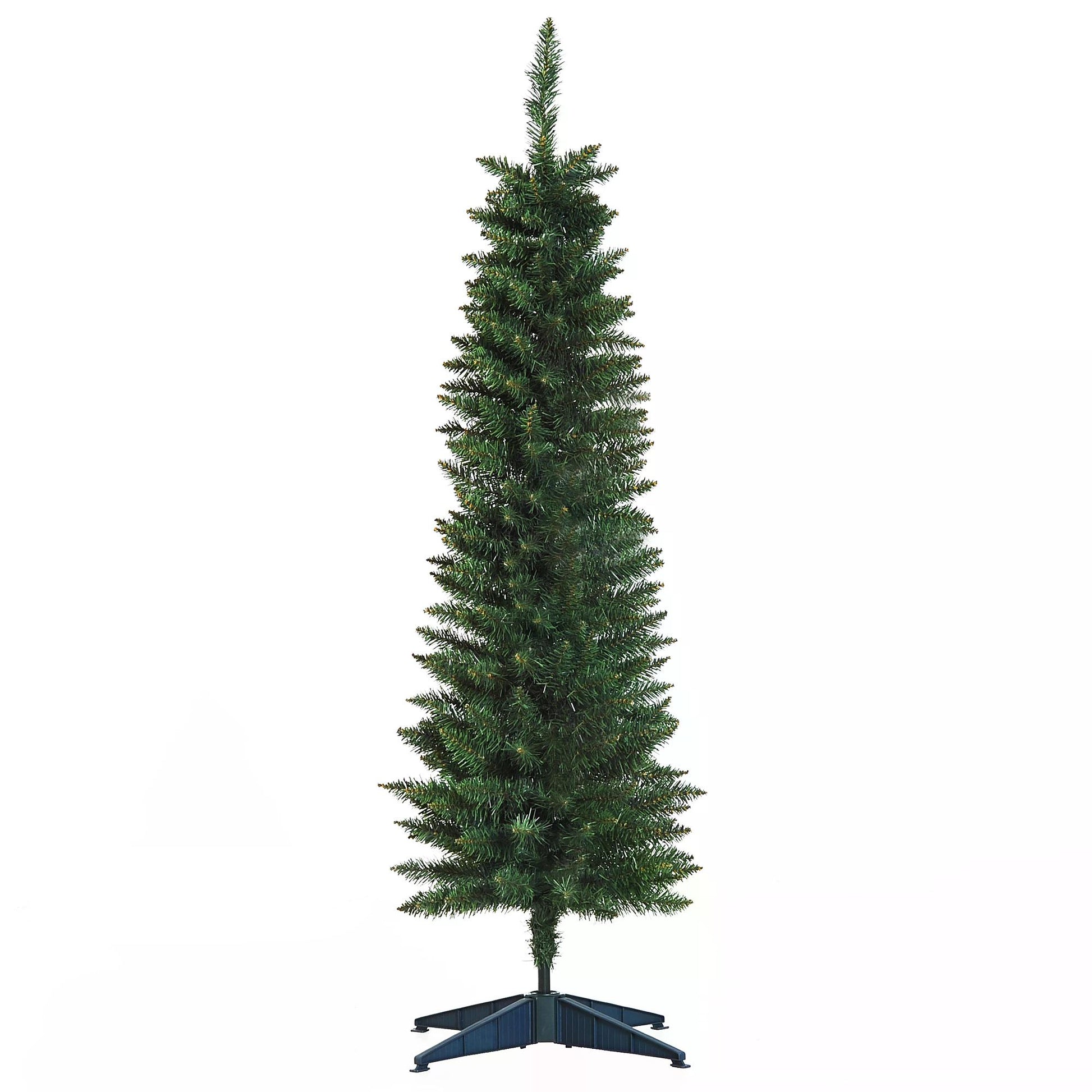 HOMCOM 1.5m Green Artificial Christmas Pine Tree with Sturdy Plastic Base - ALL4U RETAILER LTD