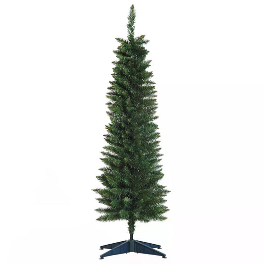 HOMCOM 1.5m Green Artificial Christmas Pine Tree with Sturdy Plastic Base - ALL4U RETAILER LTD